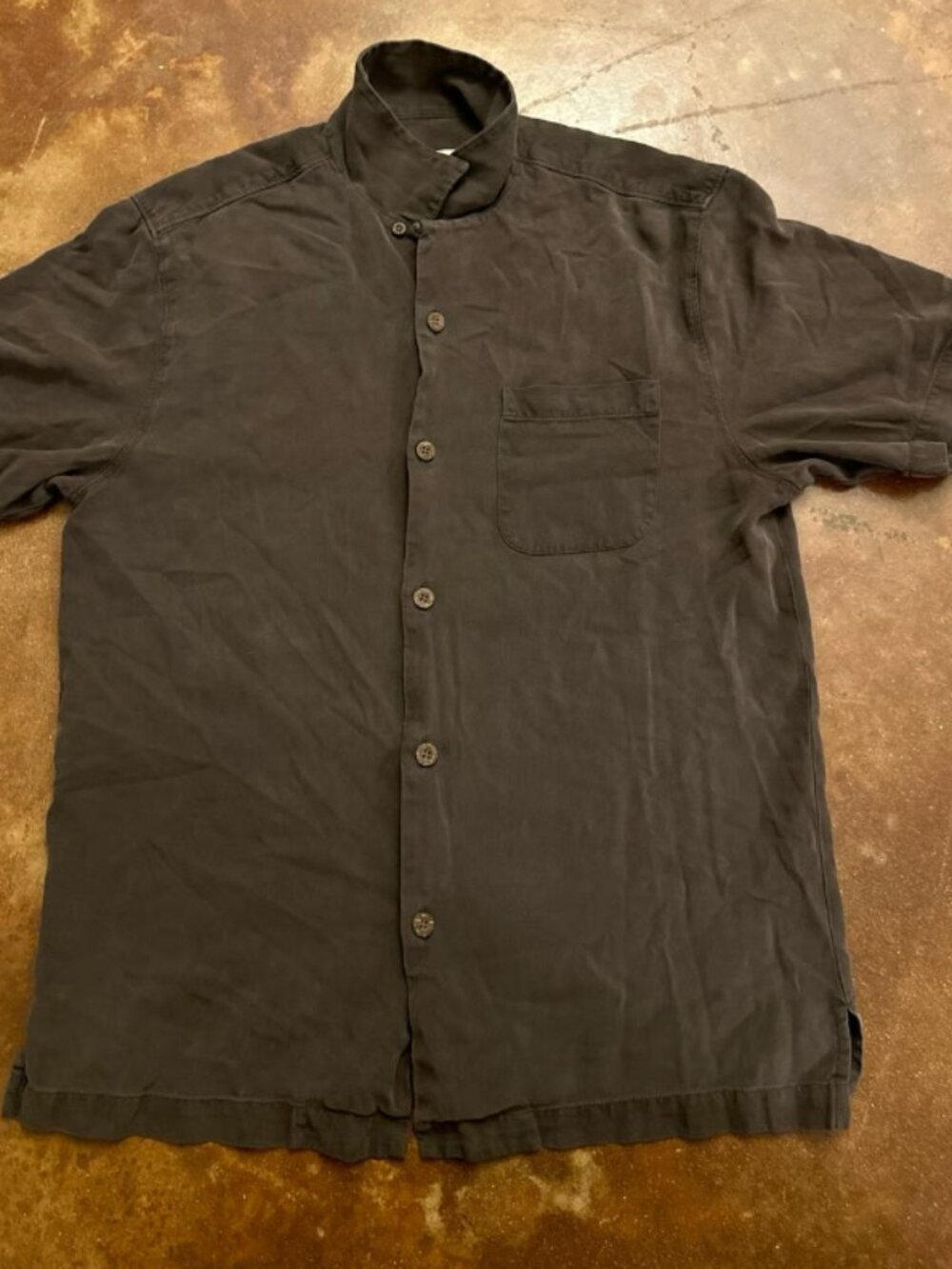 Tommy Bahama 100% Silk Men's Short Sleeve Button Front Shirt